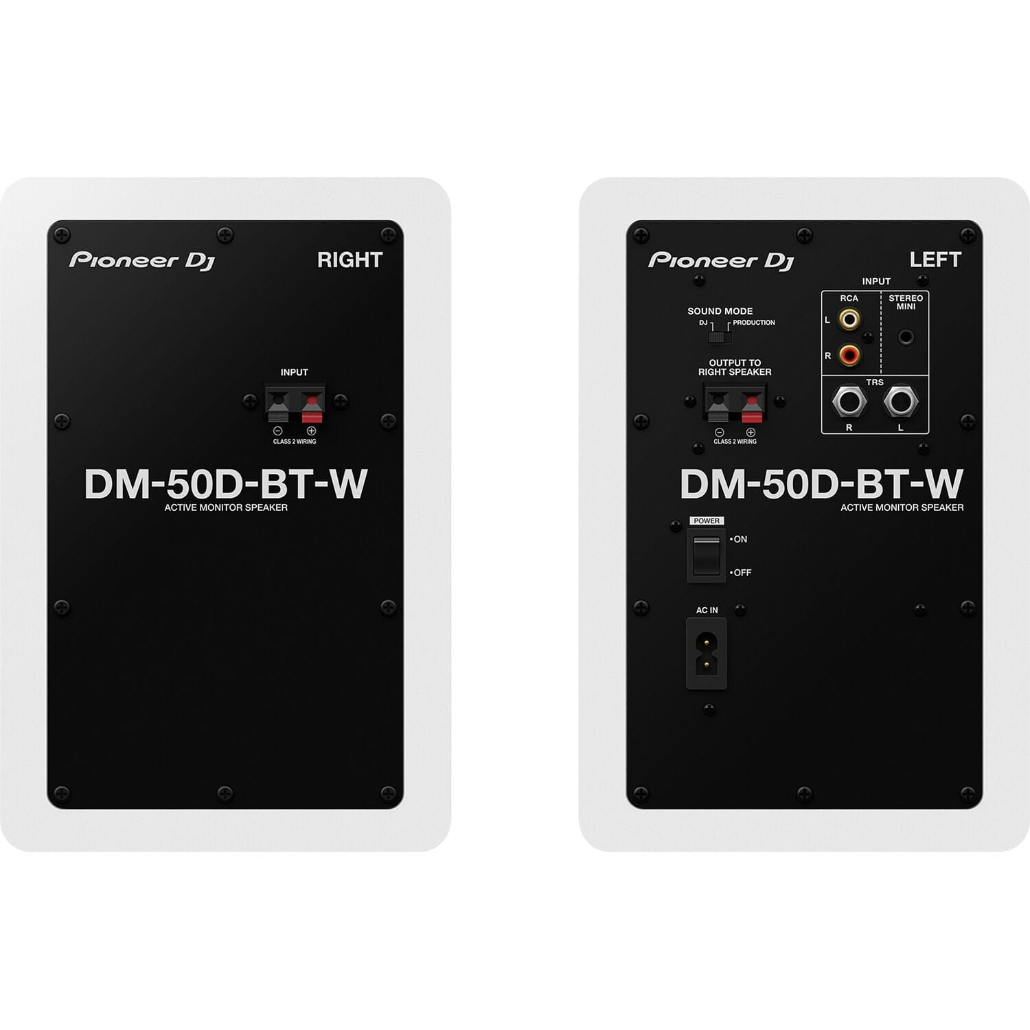Pioneer DJ DM-50D-BT-W White Active 5 Desktop Monitor/DJ Speakers - Your Audio Powerhouse