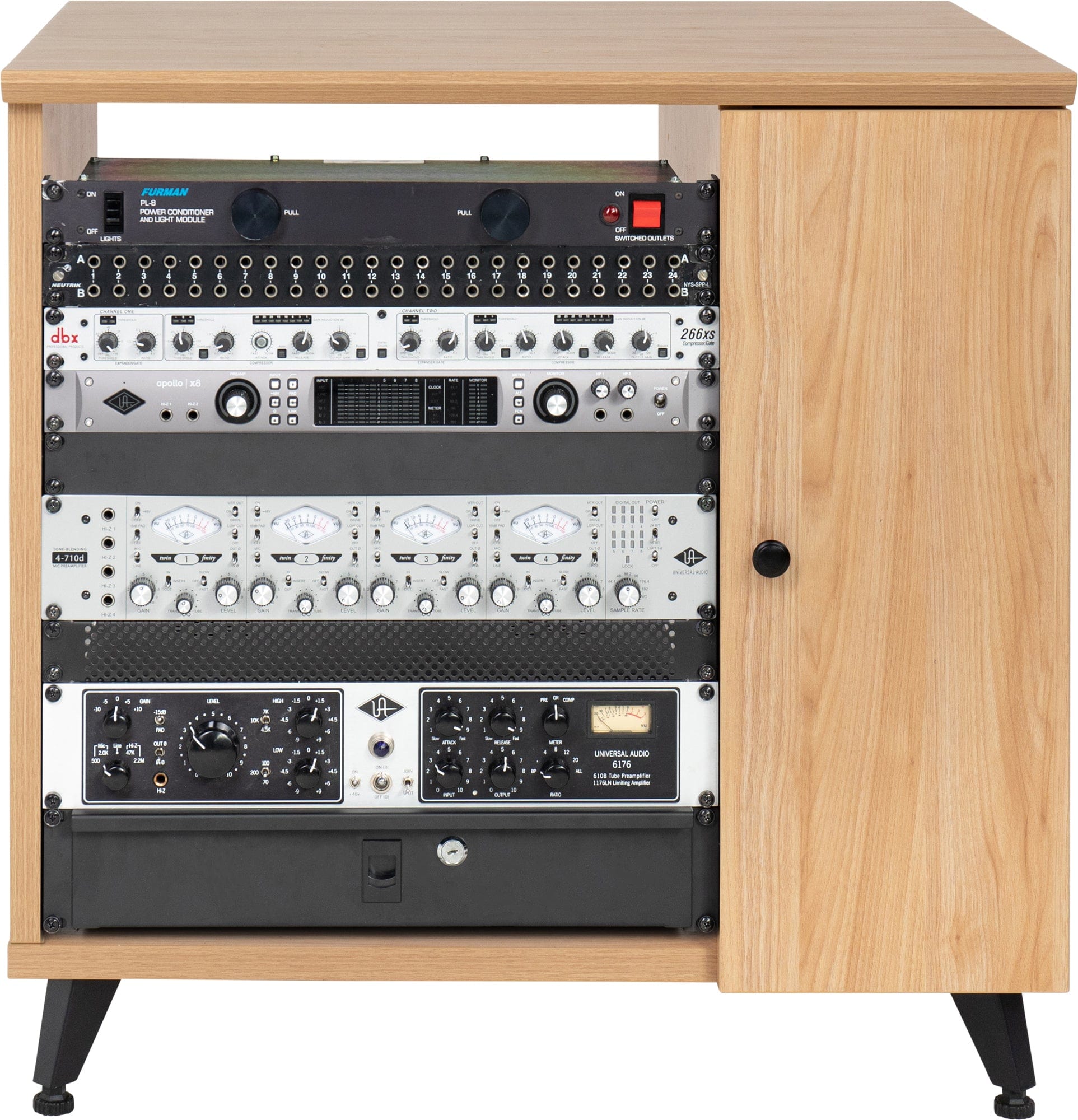 Gator Elite Maple Furniture Rolling Rack Sidecar - Ideal for Studio Equipment